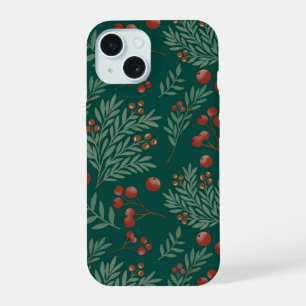 Coque iPhone 15 Étui de téléphone de Noël à Baie Rouge