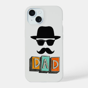 Coque iPhone 15 Étui de téléphone élégant rétro mignon paternité