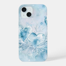 Étui de téléphone en aquarelle Cœurs glacés et flo