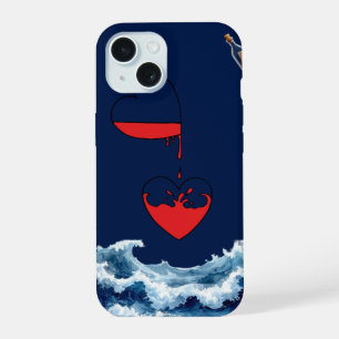 Coque iPhone 15 Étui de téléphone en art abstrait Ocean of Love
