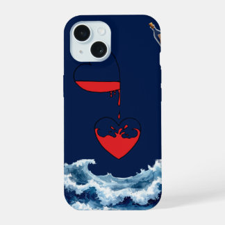 Coque iPhone 15 Étui de téléphone en art abstrait Ocean of Love