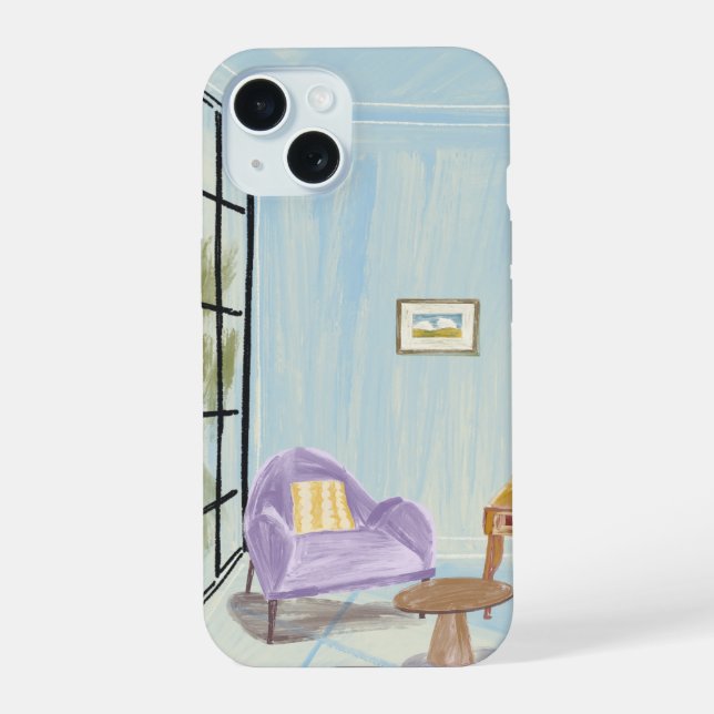 Coque iPhone 15 Étui de téléphone en art mignon esthétique de cham (Verso)