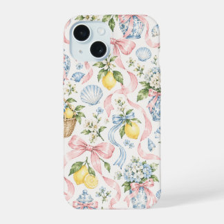 Coque iPhone 15 Étui de téléphone en citron d'été/coque/écaille
