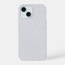 Étui de téléphone en cuir blanc texturé classique
