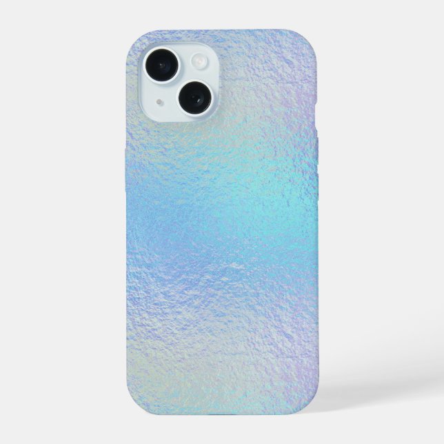 Coque iPhone 15 Étui de téléphone en feuille iridescente (Verso)