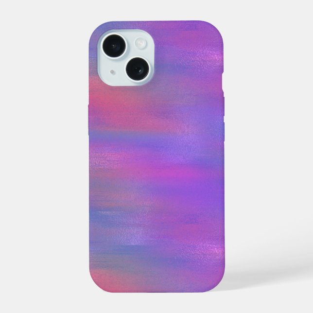 Coque iPhone 15 Étui de téléphone en feuille iridescente (Verso)