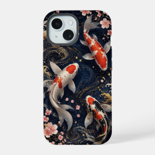Coque iPhone 15 Étui de téléphone en forme de carpe koï japonaise