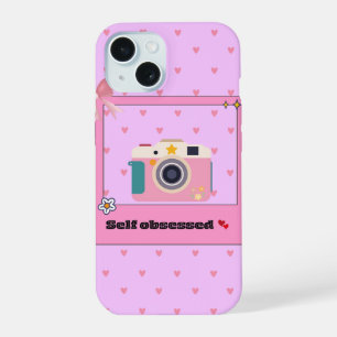 Coque iPhone 15 Étui de téléphone esthétique avec appareil photo r