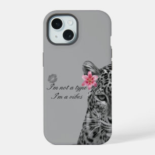 Coque iPhone 15 Étui de téléphone esthétique Léopard Gris - Design