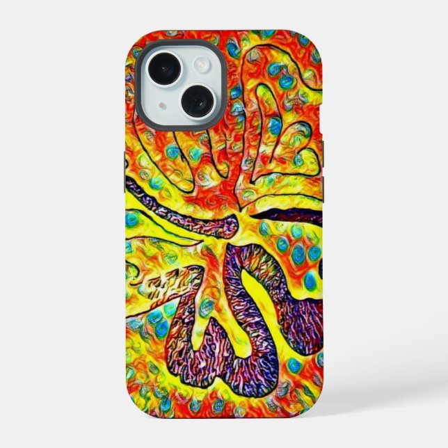 Coque iPhone 15 Étui de téléphone Fleur de Confetti (Verso)