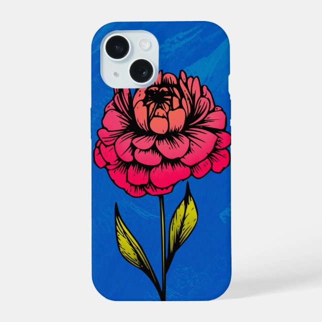 Coque iPhone 15 Étui de téléphone Fleur Pop (Verso)