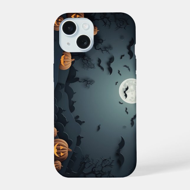 Coque iPhone 15 Étui de téléphone Halloween (Verso)