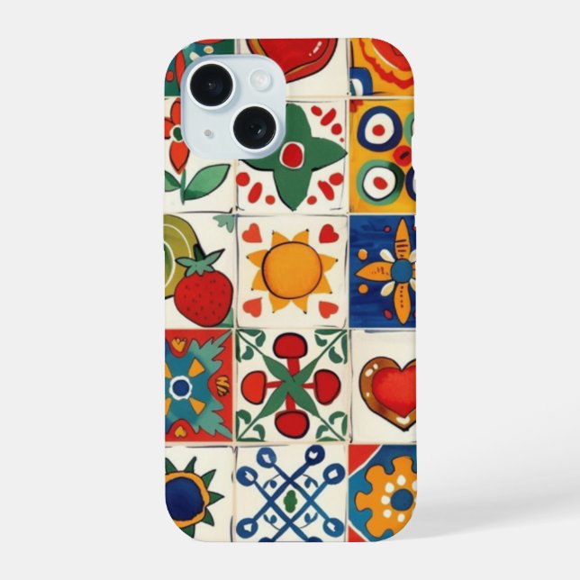 Coque iPhone 15 Étui de téléphone inspiré de l'été euro (Verso)