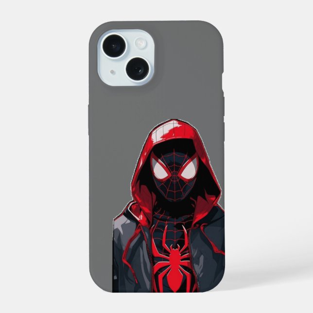 Coque iPhone 15 Étui de téléphone inspiré du héros à capuche rouge (Verso)