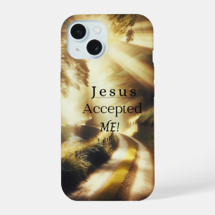 Coque iPhone 15 Étui de téléphone Jésus m'a accepté