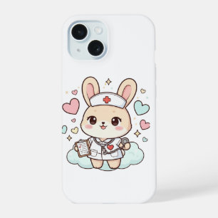 Coque iPhone 15 Étui de téléphone Lapin Infirmière Mignon Kawaii