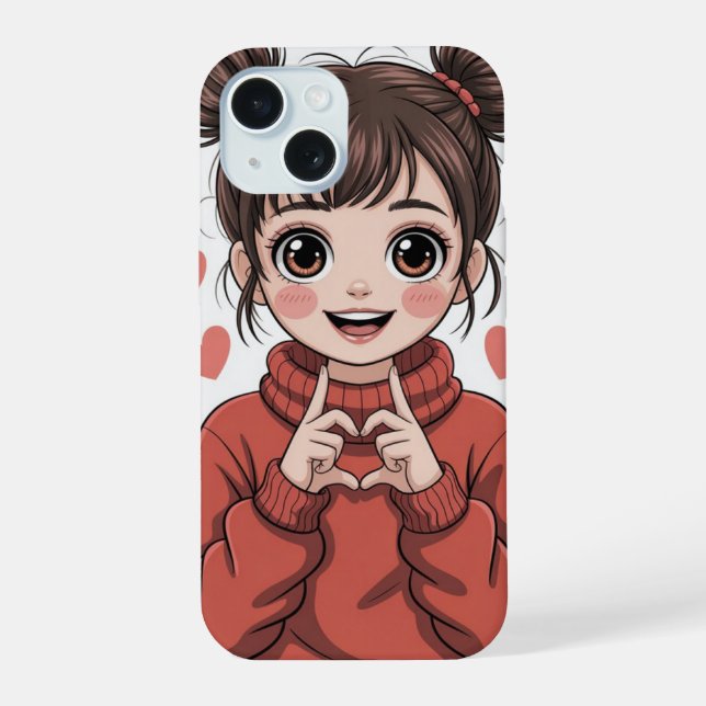 Coque iPhone 15 Étui de téléphone mignon (Verso)