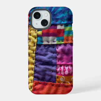 Coque iPhone 15 Étui de téléphone Modern Patchwork Quilt