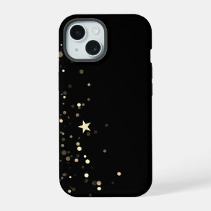 Coque iPhone 15 Étui de téléphone Nuit étoilée or noir