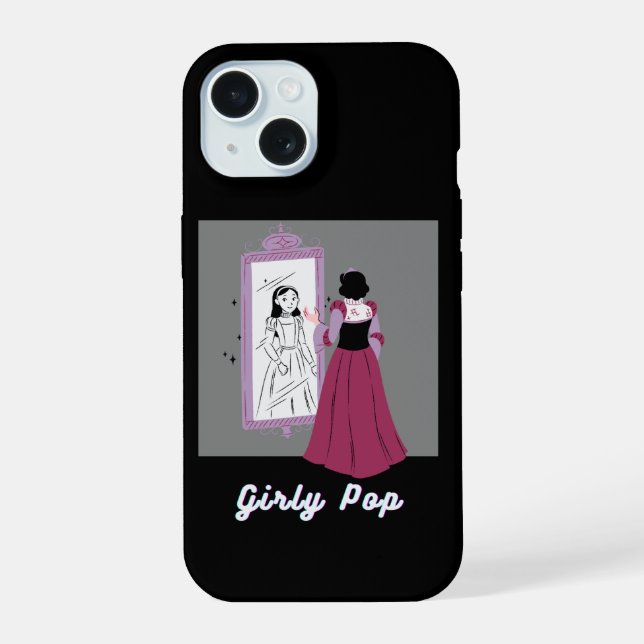 Coque iPhone 15 Étui de téléphone pop girly (Verso)