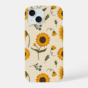 Coque iPhone 15 Étui de téléphone pour jardin de tournesols