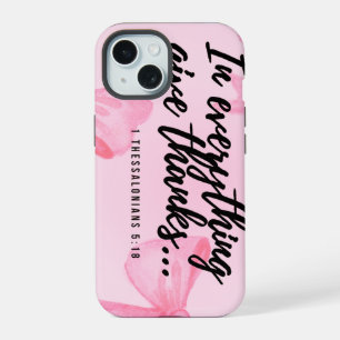 Coque iPhone 15 Étui de téléphone rose pâle - 1 Thessaloniciens 5: