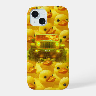 Coque iPhone 15 Étui de téléphone tout-terrain 4x4 canard jaune