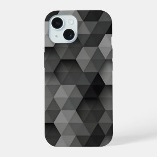 Coque iPhone 15 Étui de téléphone triangle géométrique gris foncé