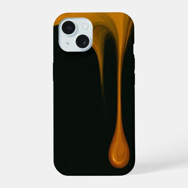 Coque iPhone 15 Étui goutte d'ambre pour Apple iPhone 15 (Verso)