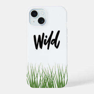 Coque iPhone 15 Étui Herbe Sauvage