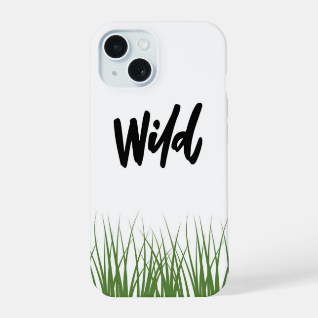 Coque iPhone 15 Étui Herbe Sauvage  (Verso)