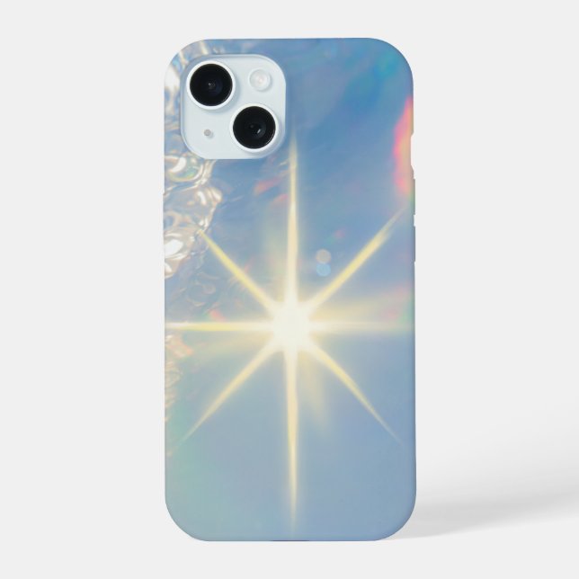 Coque iPhone 15 Étui iPhone 14 Pro Max Chrome Bleu Futuriste (Verso)