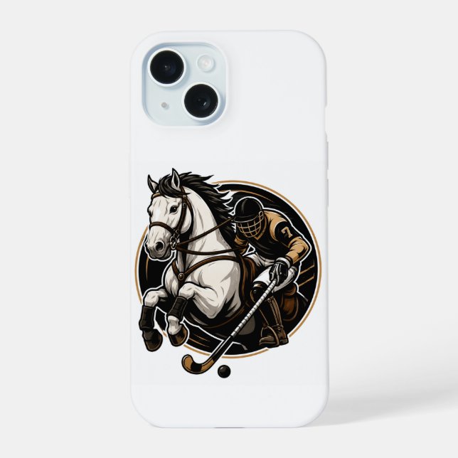 Coque iPhone 15 Étui iPhone 15 Cheval Majestueux - Art équestre (Verso)