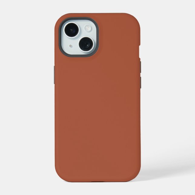Coque iPhone 15 Étui iPhone 15 couleur crayon marron (Verso)