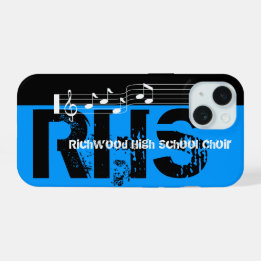 Coque iPhone 15 Étui iPhone 15 Musique de Chœur Ajoutez Votre Nom