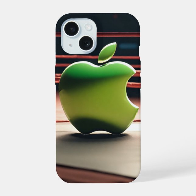 Coque iPhone 15 Étui iPhone 15 Pro Inspiré des Fruits Verts Modern (Verso)
