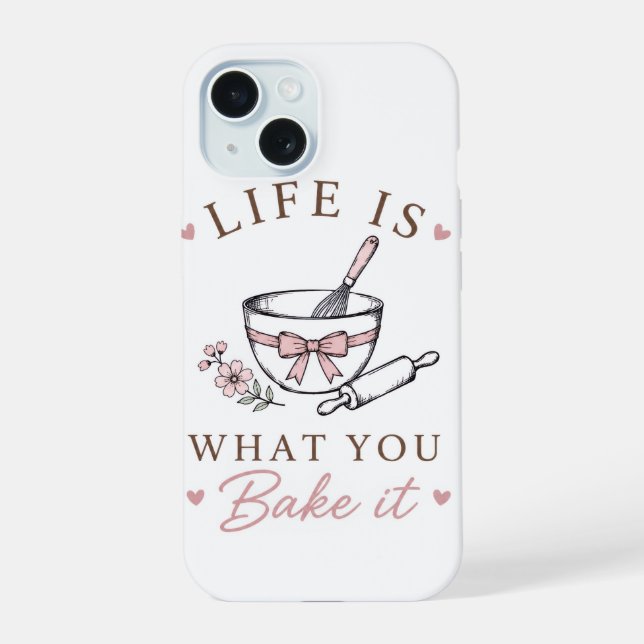 Coque iPhone 15 Étui iPhone à l'esthétique de pâtisserie mignonne (Verso)
