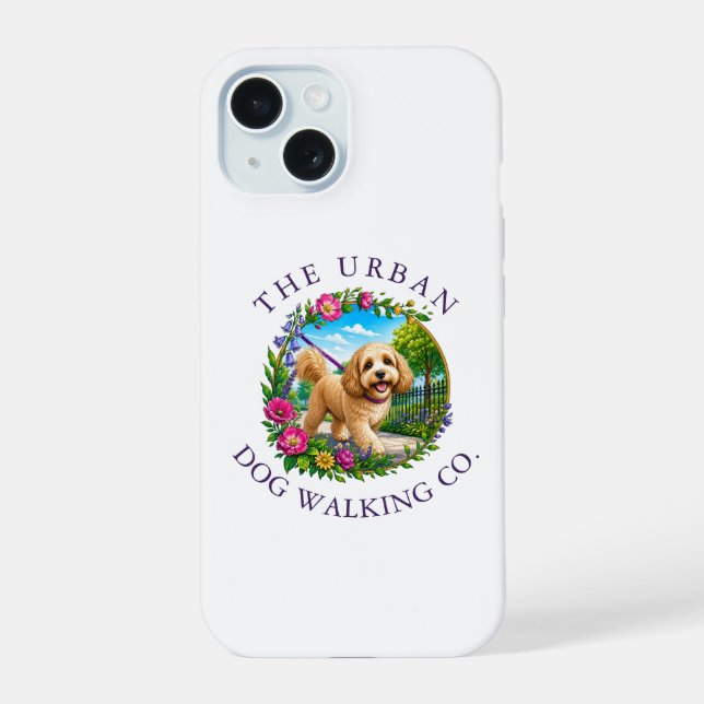 Coque iPhone 15 Étui iPhone Accessoire de promenade pour chien Coc (Verso)