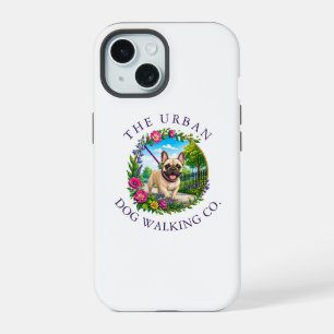 Coque iPhone 15 Étui iPhone Accessoire Promeneur de Chien Bouledog