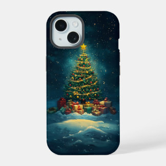 Coque iPhone 15 Étui iPhone Arbre de Noël Fantaisiste