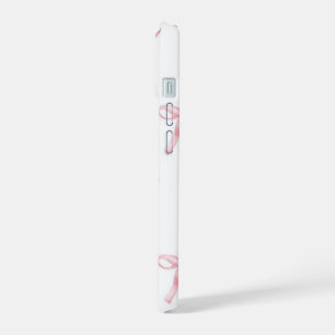 Coque iPhone 15 Étui iPhone avec nœud rose