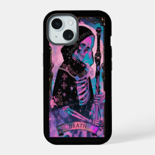 Coque iPhone 15 Étui iPhone Carte de Tarot de la Mort Vibes Sorciè
