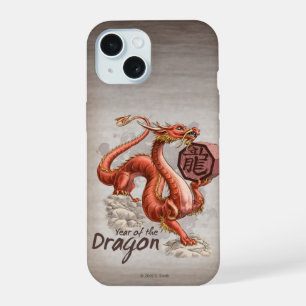 Coque iPhone 15 Étui iPhone d'art du zodiaque chinois de l'année d