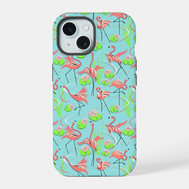 Coque iPhone 15 Étui iPhone Flamingo Fandango Multi (Verso)