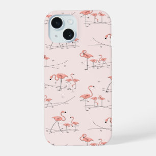 Coque iPhone 15 Étui iPhone Flamingos Multi Rose