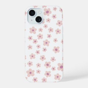 Coque iPhone 15 Étui iPhone Fleurs Roses Mignon – Étui Esthétique
