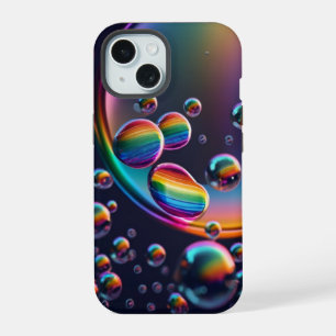 Coque iPhone 15 Étui iPhone Gouttelette Arc-en-Ciel