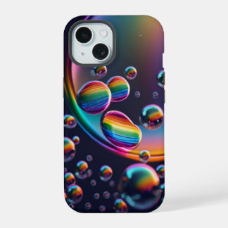 Coque iPhone 15 Étui iPhone Gouttelette Arc-en-Ciel