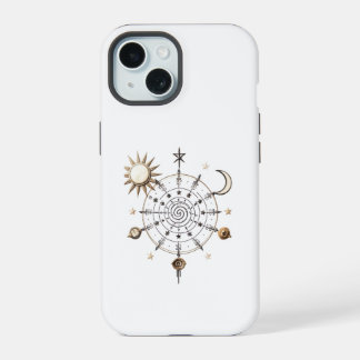 Coque iPhone 15 Étui iPhone / iPad Mandala d'Équilibre Céleste