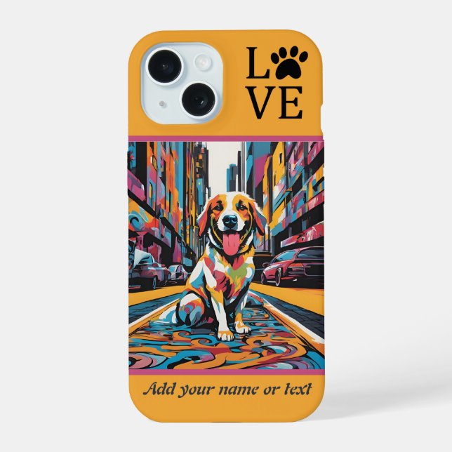 Coque iPhone 15 Étui iPhone / iPad pour chien (Verso)